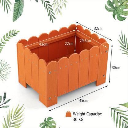 Bloempot – Plantenbak – Plantenpot – Bloembak – Plantencontainer – Weerbestendig HDPE – Met Drainagegaten – Rechthoekig – Set van 2