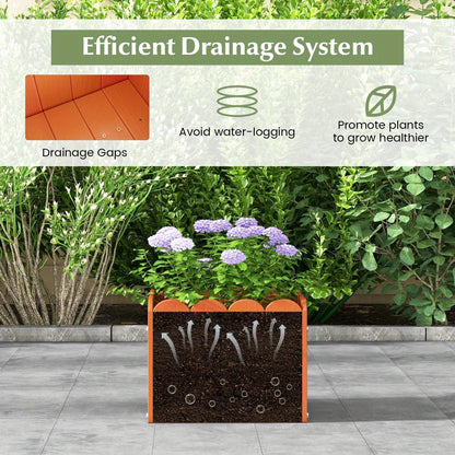 Bloempot – Plantenbak – Plantenpot – Plantenbakje – Bloembak – Weerbestendig HDPE – Drainage Gaten – Set van 2 – Rechthoekig – Verhoogd