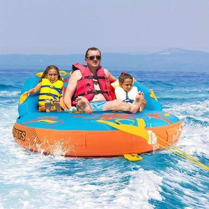 Fun Tube – Watersport Tube – Sleep Tube – Opblaasbare Tube – Waterpret Tube – Voor 3 Personen – Duurzaam Nylon – Inclusief Sleepogen