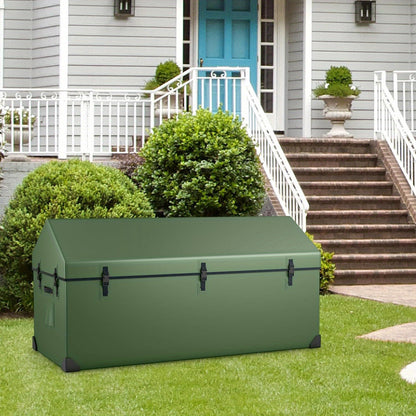 Opbergbox – Opbergdoos – Berging – Tuinopberger – Opbergcontainer – Ventilatieraam – Verstelbaar – Weerbestendig kunststof – Hoekbeschermers – Groen