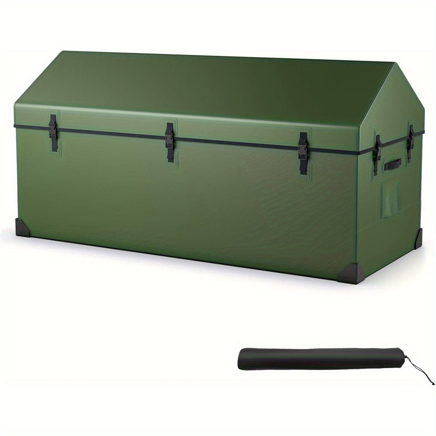 Opbergbox – Opbergdoos – Berging – Tuinopberger – Opbergcontainer – Ventilatieraam – Verstelbaar – Weerbestendig kunststof – Hoekbeschermers – Groen