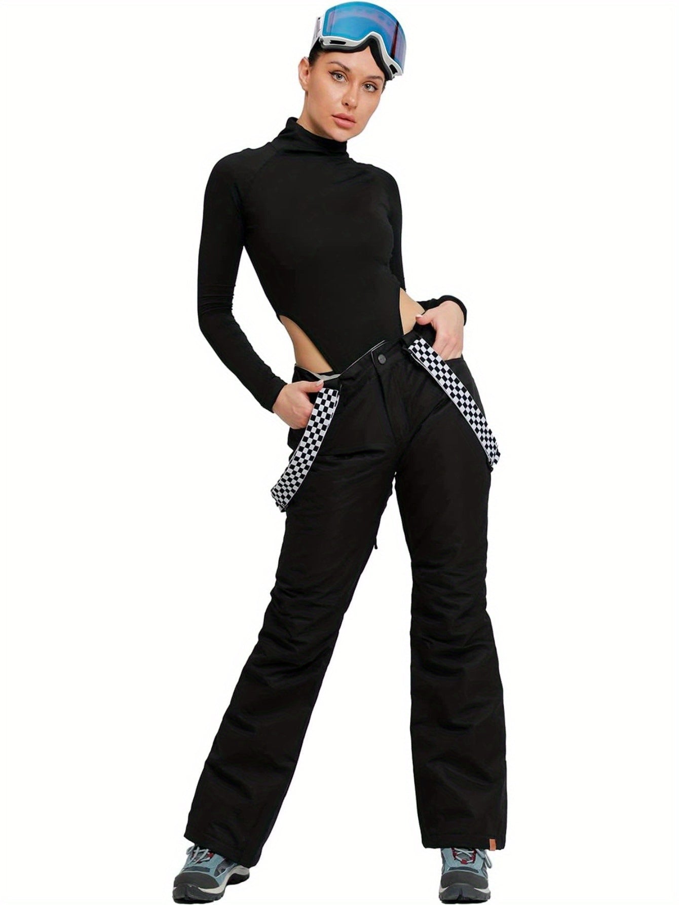 Skibroek Dames – Ski Broek – Snowboardbroek – Wintersportbroek – Winterbroek – Winddicht – Warm – Afneembare Bretels – Polyester