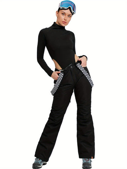 Skibroek Dames – Ski Broek – Snowboardbroek – Wintersportbroek – Winterbroek – Winddicht – Warm – Afneembare Bretels – Polyester