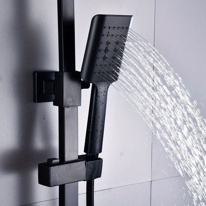 Thermostatisch Douche Systeem – Regendouche – Doucheset – Douchekraan – Handdouche – Zwart Design – Constante Watertemperatuur – Antiroest Coating