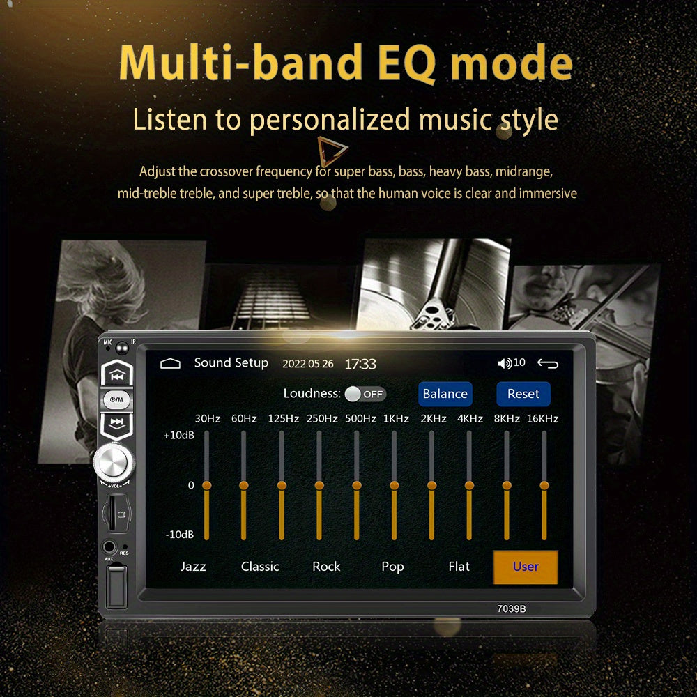 Single Din Autoradio – Autoradio 1 Din – Autostereo – Carplay Radio – Auto Multimedia Speler – 7 Inch Touchscreen – Draadloze Android Auto & Achteruitrijcamera