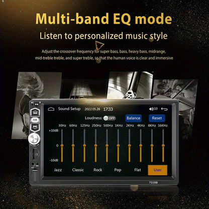 Single Din Autoradio – Autoradio 1 Din – Autostereo – Carplay Radio – Auto Multimedia Speler – 7 Inch Touchscreen – Draadloze Android Auto & Achteruitrijcamera