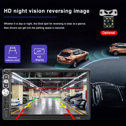 Single Din Autoradio – Autoradio 1 Din – Autostereo – Carplay Radio – Auto Multimedia Speler – 7 Inch Touchscreen – Draadloze Android Auto & Achteruitrijcamera