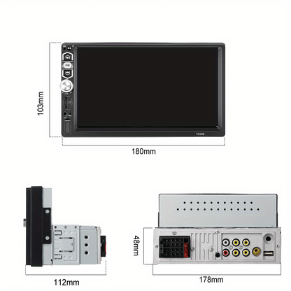 Single Din Autoradio – Autoradio 1 Din – Autostereo – Carplay Radio – Auto Multimedia Speler – 7 Inch Touchscreen – Draadloze Android Auto & Achteruitrijcamera