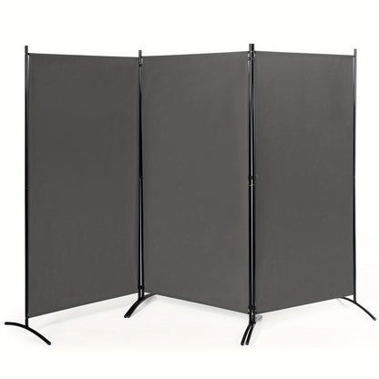 Paravent – Kamerscherm – Scheidingswand – Roomdivider – Privacy Scherm – 3-Delig – Polyester Met Stalen Poten – Inklapbaar En Verstelbaar