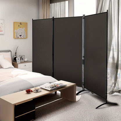 Paravent – Kamerscherm – Scheidingswand – Roomdivider – Privacy Scherm – 3-Delig – Polyester Met Stalen Poten – Inklapbaar En Verstelbaar