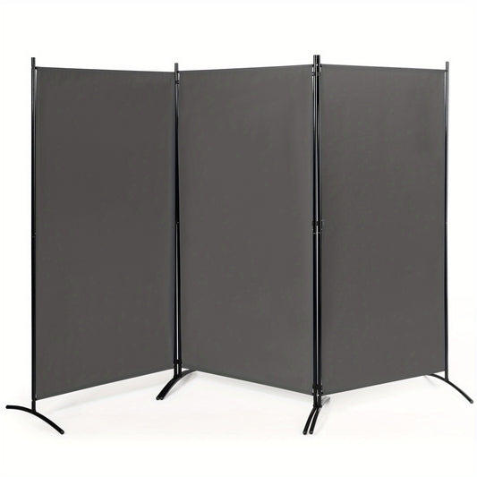Paravent – Kamerscherm – Scheidingswand – Roomdivider – Privacy Scherm – 3-Delig – Polyester Met Stalen Poten – Inklapbaar En Verstelbaar