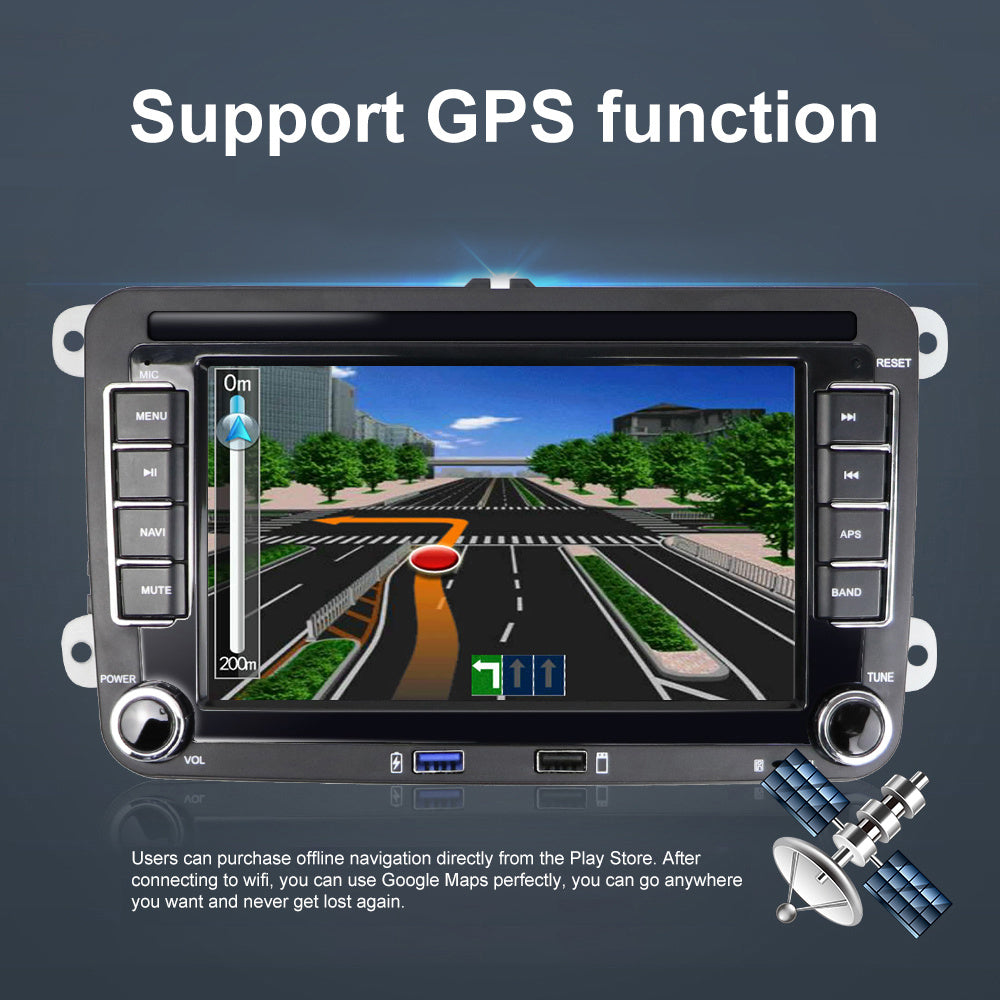 Autoradio – Multimedia Speler – DAB+ Radio – Auto Radio – Car Audio – 7 Inch HD IPS Touchscreen – Wireless CarPlay & Android Auto – 8 Core 6GB RAM 128GB Opslag - QUORE
