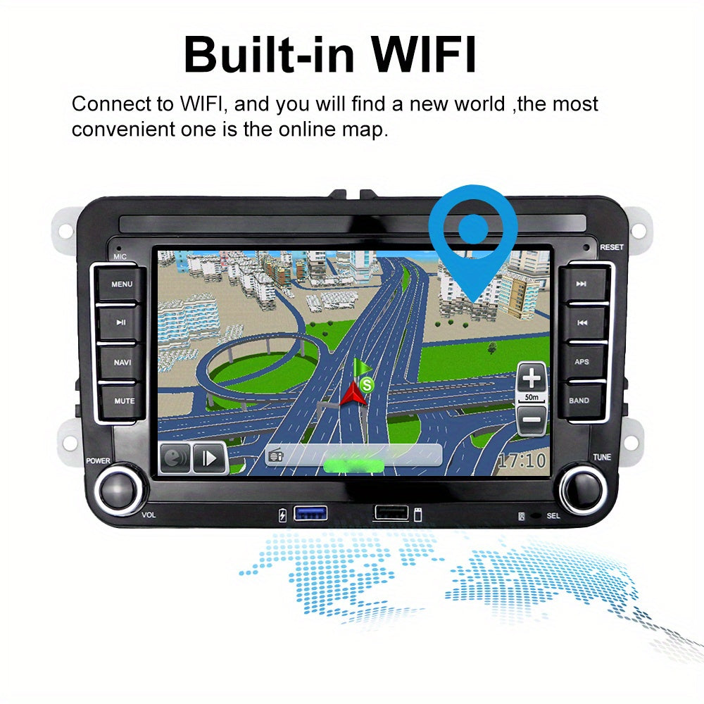 Autoradio – Multimedia Speler – DAB+ Radio – Auto Radio – Car Audio – 7 Inch HD IPS Touchscreen – Wireless CarPlay & Android Auto – 8 Core 6GB RAM 128GB Opslag - QUORE
