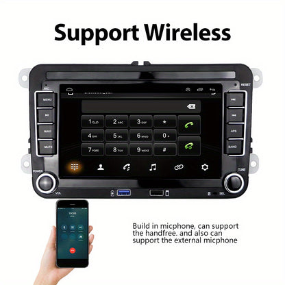 Autoradio – Multimedia Speler – DAB+ Radio – Auto Radio – Car Audio – 7 Inch HD IPS Touchscreen – Wireless CarPlay & Android Auto – 8 Core 6GB RAM 128GB Opslag - QUORE