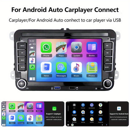 Autoradio – Multimedia Speler – DAB+ Radio – Auto Radio – Car Audio – 7 Inch HD IPS Touchscreen – Wireless CarPlay & Android Auto – 8 Core 6GB RAM 128GB Opslag - QUORE