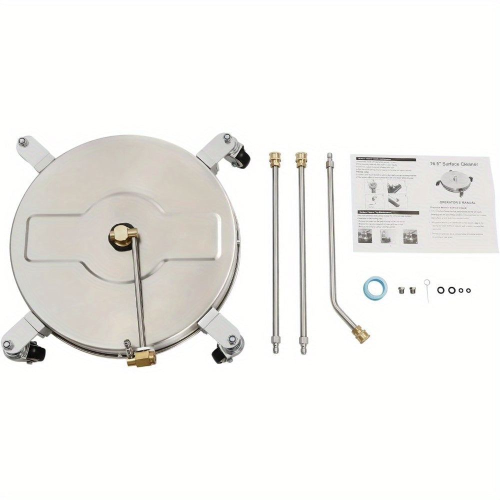 Ondergwagenreiniger – Onderkantreiniger – Autoonderhoud Borstel – Hogedrukreiniger Accessoire – Roestvrijstalen Rondoppervlak – 40,64 cm Breedte – 4000 PSI Krachtig – Geschikt Voor 99°C Water