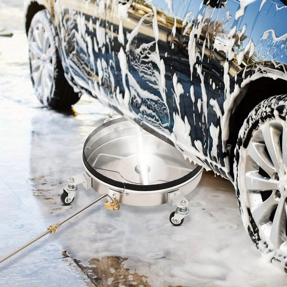 Ondergwagenreiniger – Onderkantreiniger – Autoonderhoud Borstel – Hogedrukreiniger Accessoire – Roestvrijstalen Rondoppervlak – 40,64 cm Breedte – 4000 PSI Krachtig – Geschikt Voor 99°C Water