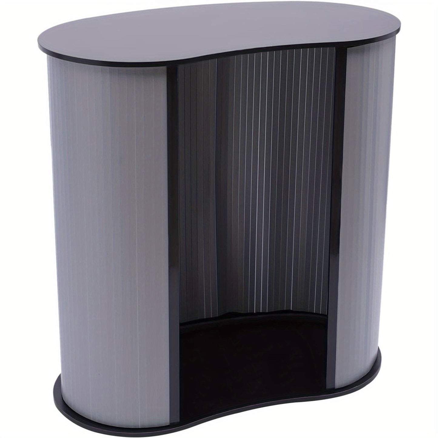 Presentatietafel – Beursstand – Podiumtafel – Balie – Inklapbare Tafel – Grijs – Compact & Draagbaar – Stevig Kunststof en Hout