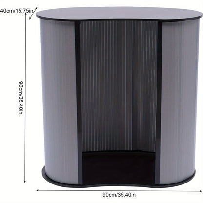 Presentatietafel – Beursstand – Podiumtafel – Balie – Inklapbare Tafel – Grijs – Compact & Draagbaar – Stevig Kunststof en Hout