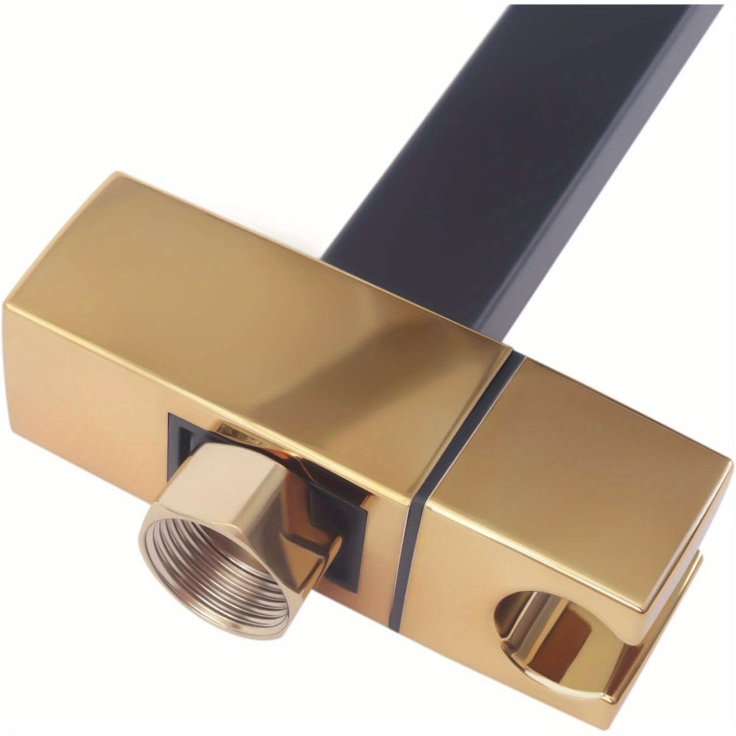 Doucheset – Douchekraan – Douchekop – Handdouche – Douchepaneel – Zwart-Goud – Grote Hoofddouche 30x20 cm – Verstelbare Hoogte 75-120 cm