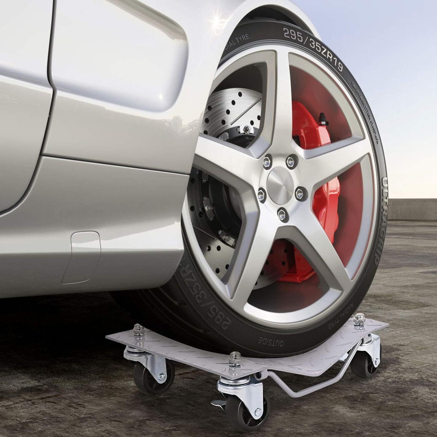 Rollendekens – Autoplatforms – Wielplaten – Rolplaten – Verplaatsingshulpmiddel – Stalen Constructie – 680 kg Draagvermogen – Vergrendelbare Wielen