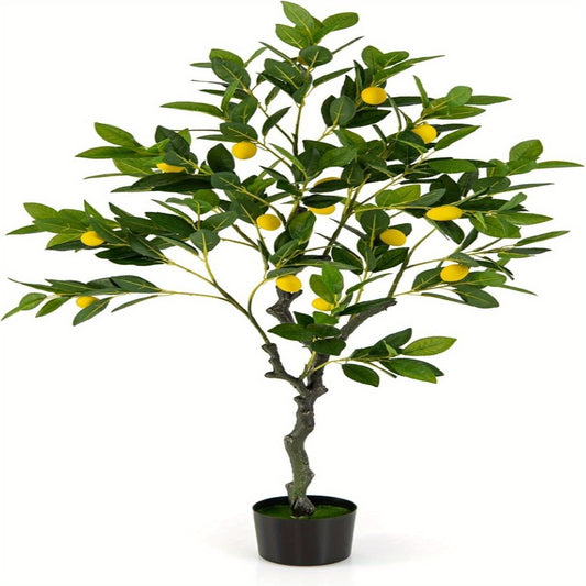 Artificial lemon tree 120cm, lime tree with pot & 18 lemons, artificial plant, citrus plant houseplant