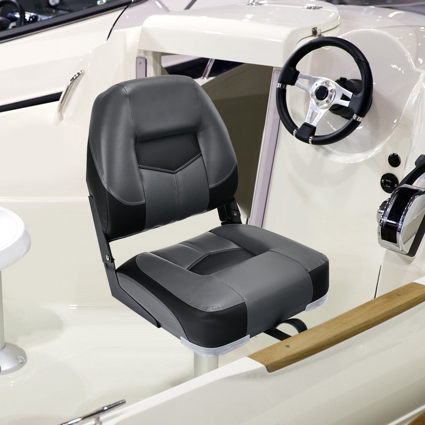 Bootstoelen – Vouwstoelen – Visstoel – Watersportstoel – Bootzitje – Set Van 2 – Comfortabel Schuimkussen – Waterbestendig PVC