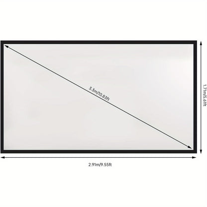 Projectiescherm – Beamer Scherm – Presentatiescherm – Thuisbioscoop Scherm – 4K HD Projectie – 3,3 Meter Breed – Aluminium Frame – Hoogwaardig Fiberglass