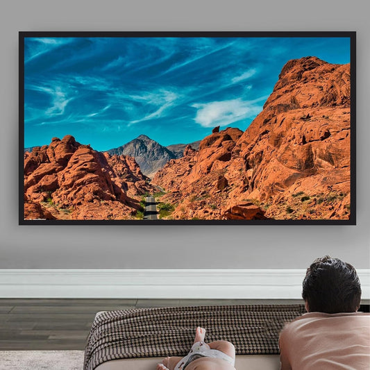 Projectiescherm – Beamer Scherm – Presentatiescherm – Thuisbioscoop Scherm – 4K HD Projectie – 3,3 Meter Breed – Aluminium Frame – Hoogwaardig Fiberglass