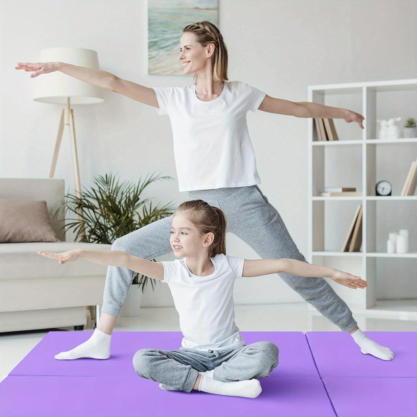 Gymnastiekmat – Trainingsmat – Yoga Mat – Fitnessmat – Pilatesmat – Opvouwbaar – Dik Schuim – Kunstleer – Handvatten – Comfortabele Demping – Duurzaam Design