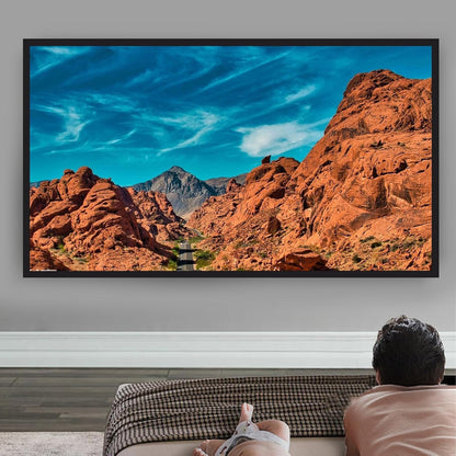 Projectiescherm – Beamerscherm – Projector Scherm – Projectiedoek – Thuisbioscoop Scherm – 130 Inch 4K HD – Aluminium Frame – Brede Kijkhoek – Eenvoudige Montage