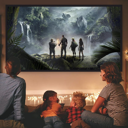 Projectiescherm – Beamerscherm – Projector Scherm – Projectiedoek – Thuisbioscoop Scherm – 130 Inch 4K HD – Aluminium Frame – Brede Kijkhoek – Eenvoudige Montage