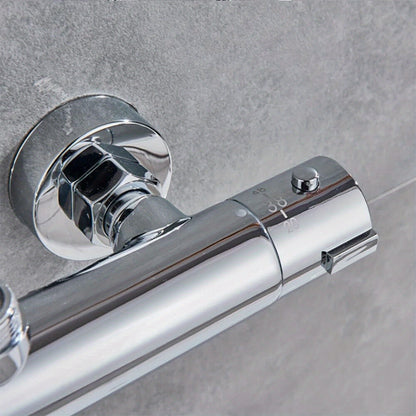 Regendouche – Doucheset – Douchekolom – Handdouche – Thermostaatkraan – RVS Materiaal – Verstelbare Regendouchehoogte 81-117 cm