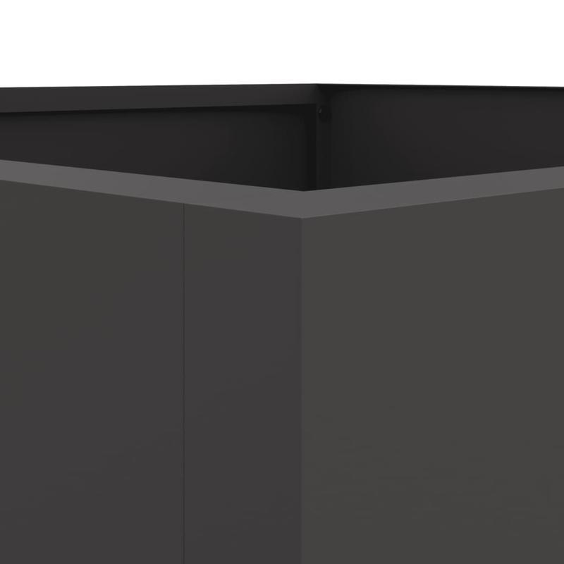 Bloempot – Plantenbak – Plantenbakken – Plantenpot – Bloemmand – Zwart – Staal – Weerbestendig – 52x48x75 cm