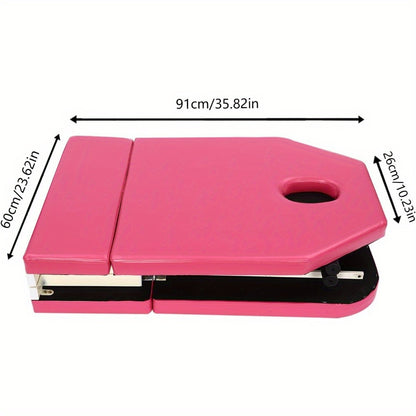 Massagetafel – Behandelbank – Massagebed – Behandeltafel – Inklapbare Massagebank Roze – Verstelbare Drie Secties – Draagvermogen 120 kg