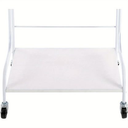 Pedicurekar – Pedicurekoffer – Pedicure Trolley – Voetbad Trolley – Voetverzorging Kar – Met Zwenkwielen – Comfortabele Voetsteun – Robuust Metaal en Hout