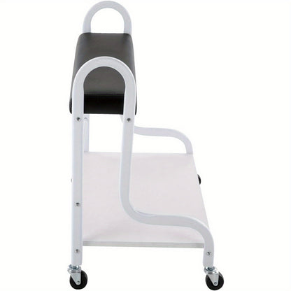 Pedicurekar – Pedicurekoffer – Pedicure Trolley – Voetbad Trolley – Voetverzorging Kar – Met Zwenkwielen – Comfortabele Voetsteun – Robuust Metaal en Hout