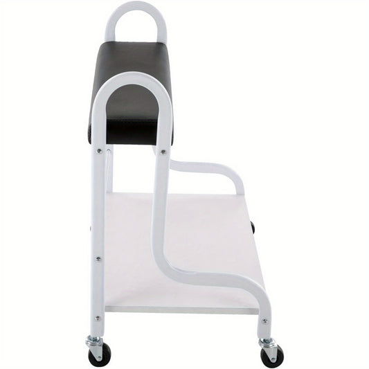 Pedicurekar – Pedicurekoffer – Pedicure Trolley – Voetbad Trolley – Voetverzorging Kar – Met Zwenkwielen – Comfortabele Voetsteun – Robuust Metaal en Hout