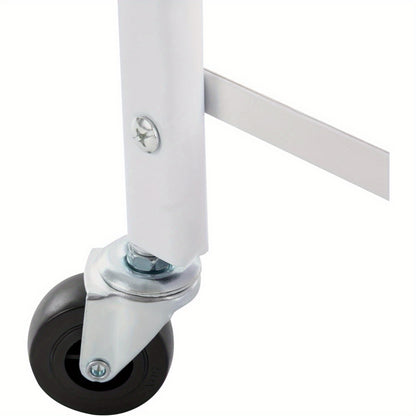 Pedicurekar – Pedicurekoffer – Pedicure Trolley – Voetbad Trolley – Voetverzorging Kar – Met Zwenkwielen – Comfortabele Voetsteun – Robuust Metaal en Hout