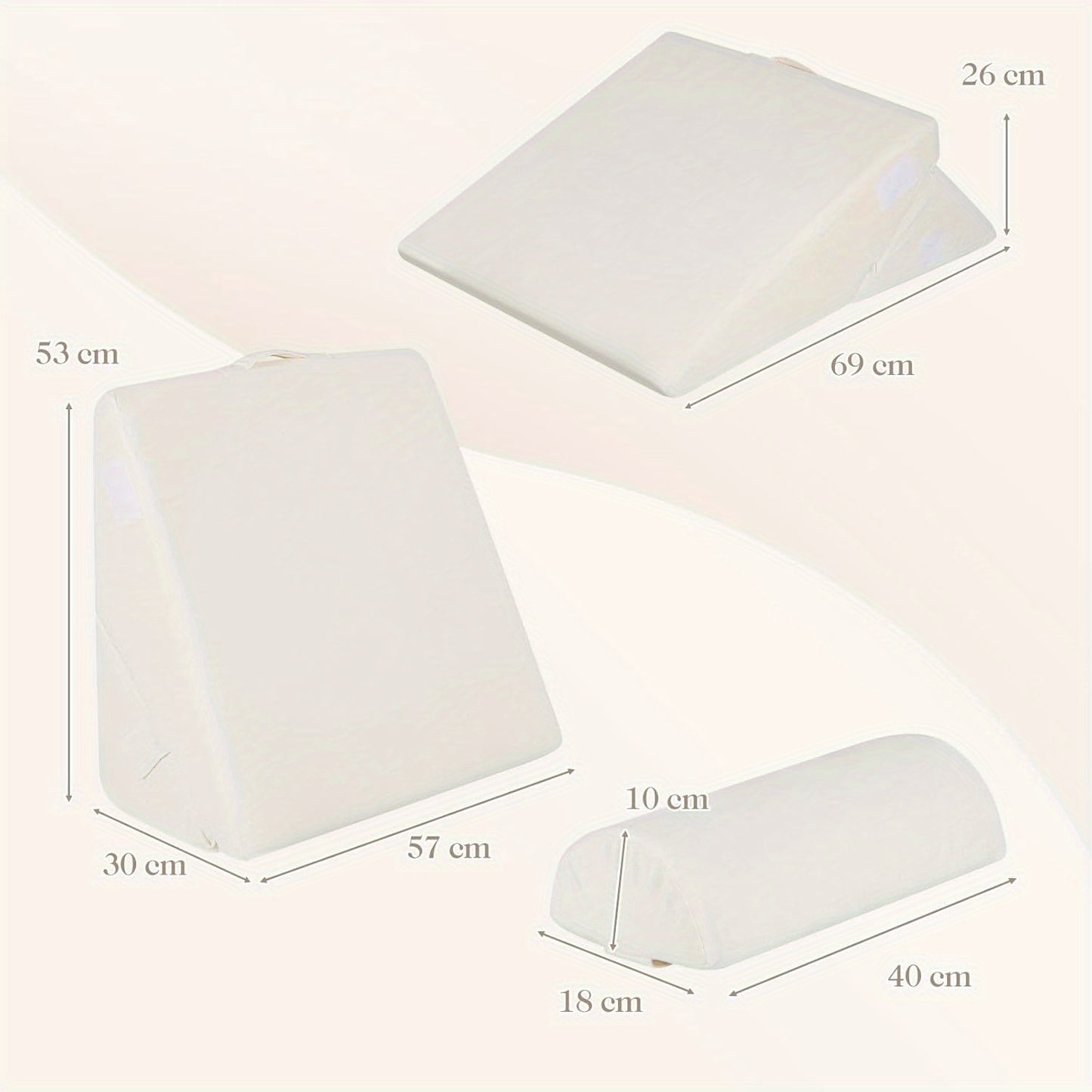 Verstelbaar Wedge Kussen – Driehoekig Kussen – Rugsteun Kussen – Neksteun Kussen – Comfort Kussen – Memory Foam – Wasbare Hoes