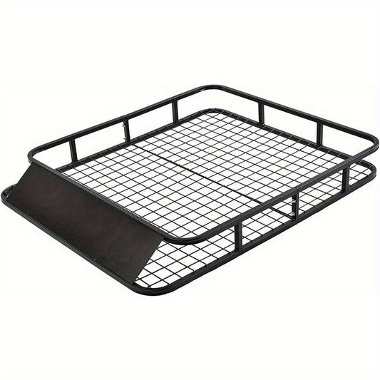 Universele Dakkoffer Drager – Dakmand – Dakrek – Dakdrager – Dakbak – Zwaar Belastbaar Tot 75 kg – Robuust IJzeren Frame – Zwart