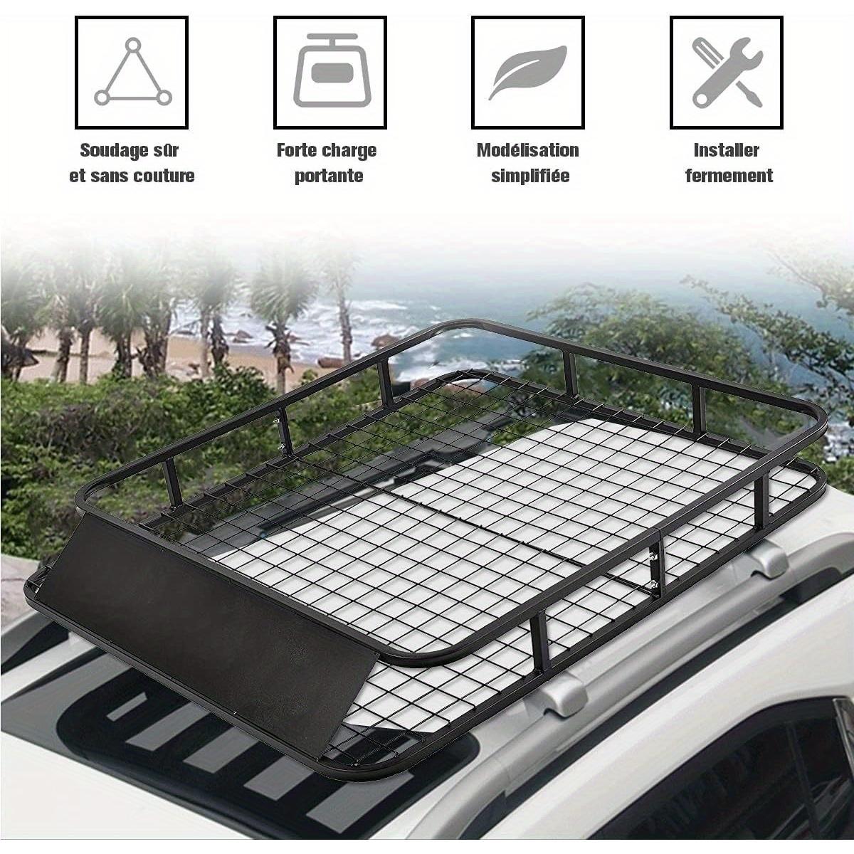 Universele Dakkoffer Drager – Dakmand – Dakrek – Dakdrager – Dakbak – Zwaar Belastbaar Tot 75 kg – Robuust IJzeren Frame – Zwart