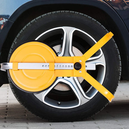 Wielklem – Wielslot – Parkeerklem – Diefstalbeveiliging – Wielblokkering – Stalen Beveiliging – Verstelbaar 13-15 Inch – Voor Banden Tot 220 mm