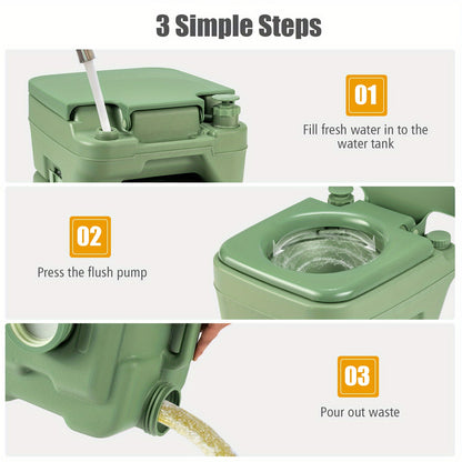 Draagbaar Reistoilet – Camping Toilet – Chemisch Toilet – Outdoor Porta Potty – Mobiel Campingpotje – 20L Afvaltank – Geurvrij & Lekvrij