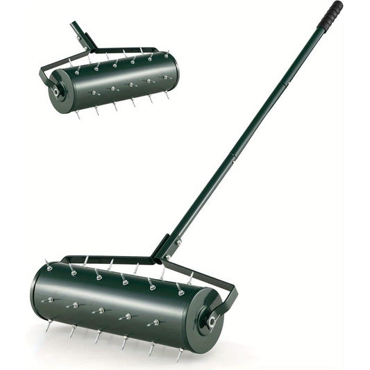 Beluchter – Gazonbeluchter – Gazonprikker – Gazonrol – Grasbeluchter – 130 cm Hoogte – 33 Roestvrije Metalen Spikes – Groen