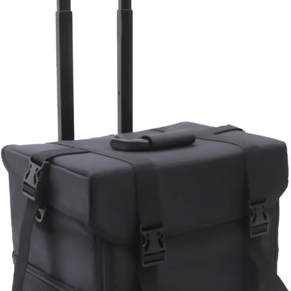 Beauty Trolley – Make-up Koffer – Cosmetica Organizer – Train Case – Reis Koffer – Verwijderbare Wieltjes – Verstelbare Schouderriem – Zwart – Nylon & PVC