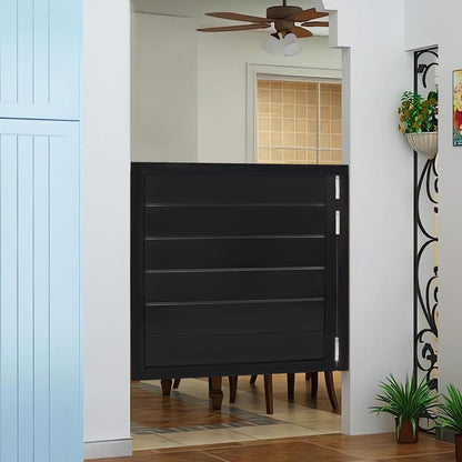 Saloondeur – Zwaaideur – Cafédeur – Barrièredeur – Klapdeur – Massief Dennenhout – Zwarte Zwaaideur 90x60 cm – Inclusief Veerscharnieren – Openslagsysteem 180°
