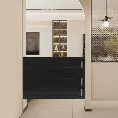 Saloondeur – Zwaaideur – Cafédeur – Barrièredeur – Klapdeur – Massief Dennenhout – Zwarte Zwaaideur 90x60 cm – Inclusief Veerscharnieren – Openslagsysteem 180°