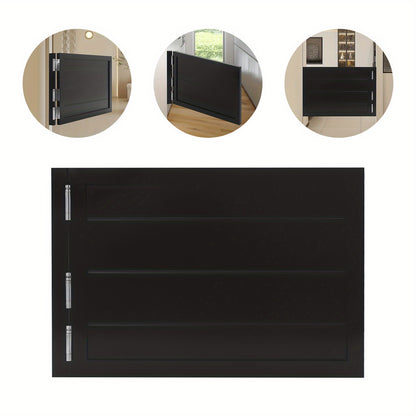 Saloondeur – Zwaaideur – Cafédeur – Barrièredeur – Klapdeur – Massief Dennenhout – Zwarte Zwaaideur 90x60 cm – Inclusief Veerscharnieren – Openslagsysteem 180°