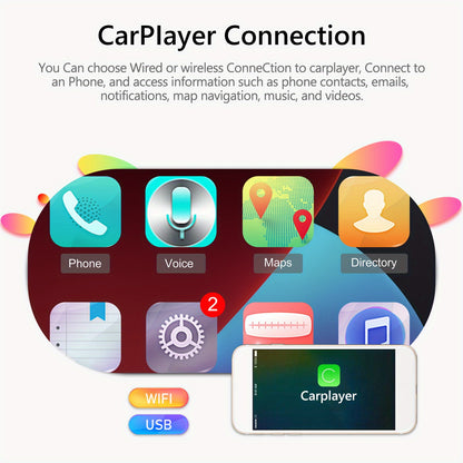 Autoradio – Auto Stereo – Multimedia Speler – Navigatie Systeem – 6,2 Inch HD Touchscreen – Draadloze CarPlay & Android Auto – GPS Met WiFi & FM/RDS